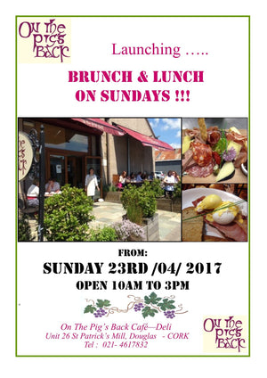 Launching Brunch & Lunch on Sundays!!!