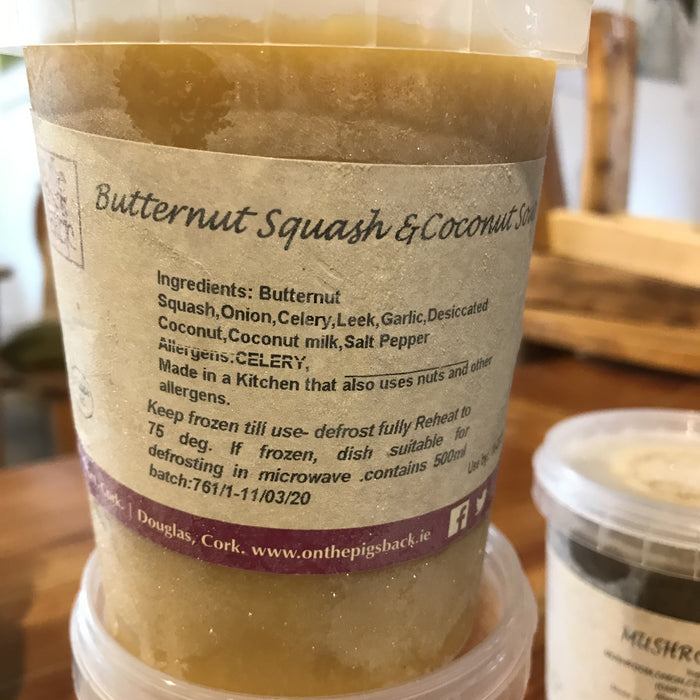 Butternut Squash & Coconut Soup (Frozen)